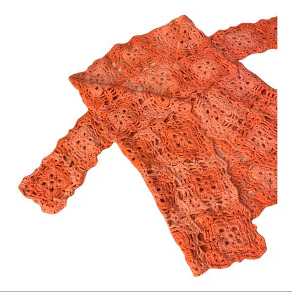 Handmade one of a kind knit Afghan duster - Picture 3 of 7